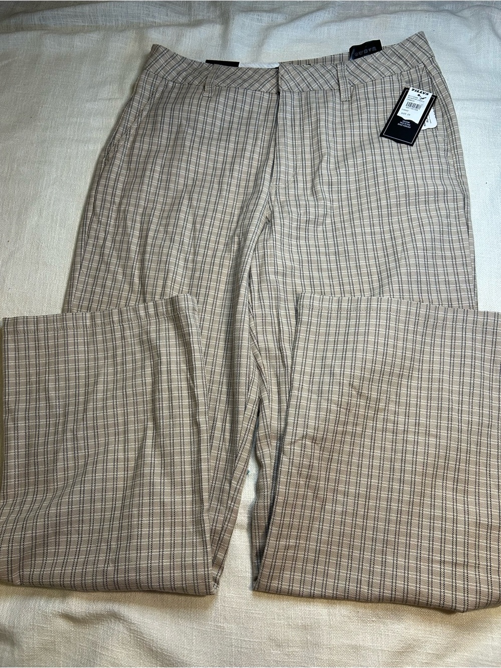 Volcom Plaid Dress Pants Mid Rise Straight Leg Regular Fit 29 33" Inseam Pockets